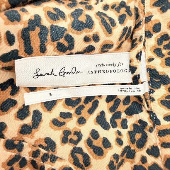 Anthropologie X Sarah Gordon Flannel Pajama Top Size Small Floral Humming Bird - Picture 10 of 16